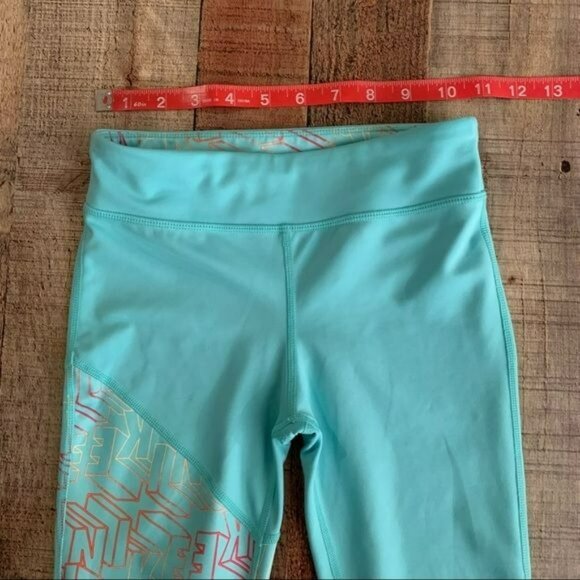 Nike womens size small dri fit mint leggings with nike logo - Picture 2 of 10